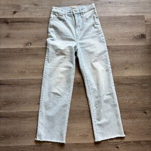 Madewell Light wash The Perfect Vintage Wide-Leg High Rise Jean Hemp Cotton 25